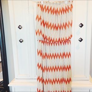 Cynthia Rowley Chevron strapless maxi dress